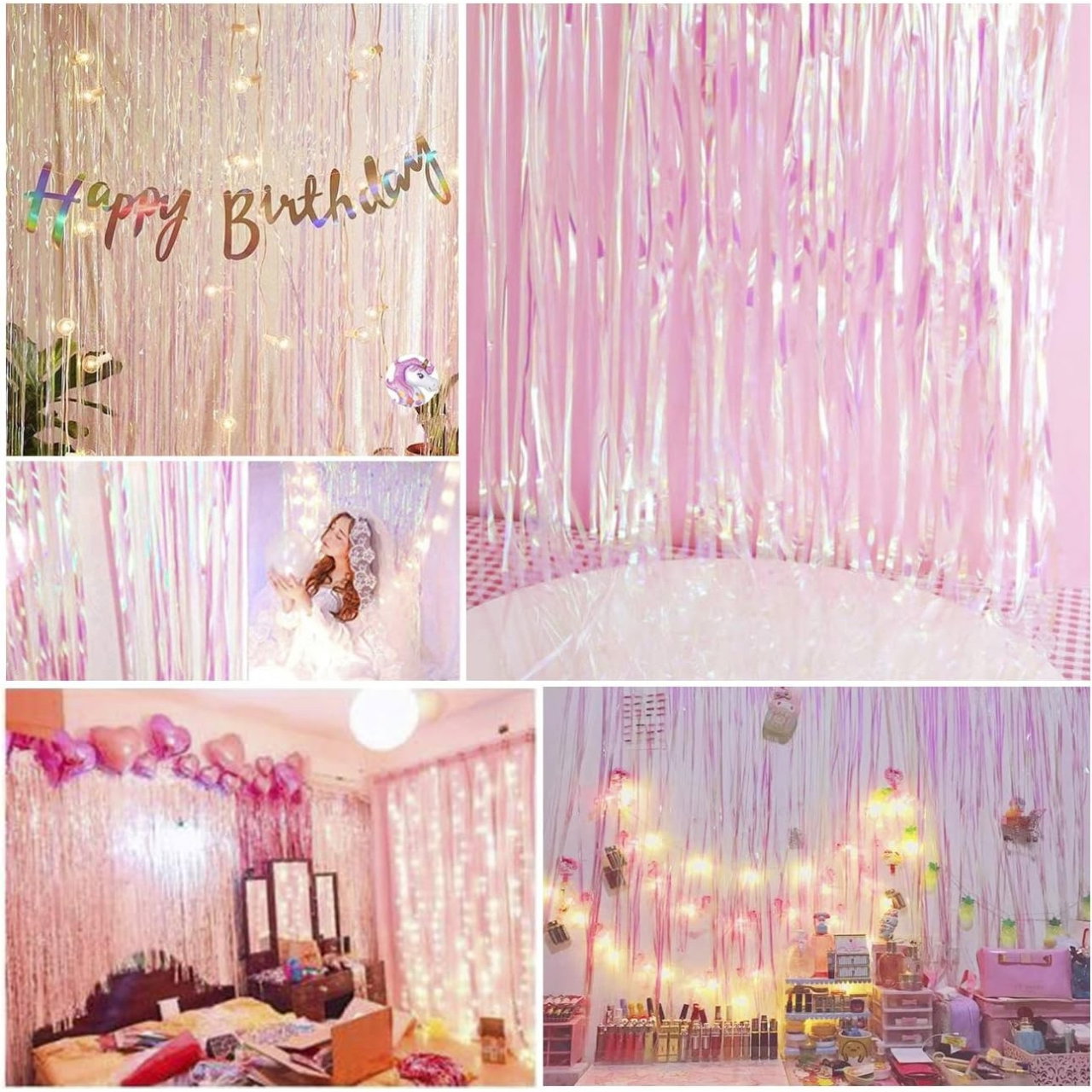 Perdea Franjurata, Flippy, Model Decor Petrecere, pentru Fundal de Poze, Amenajare Colorata a Petrecerii, Dimensiune 100x200 cm, Roz [3]