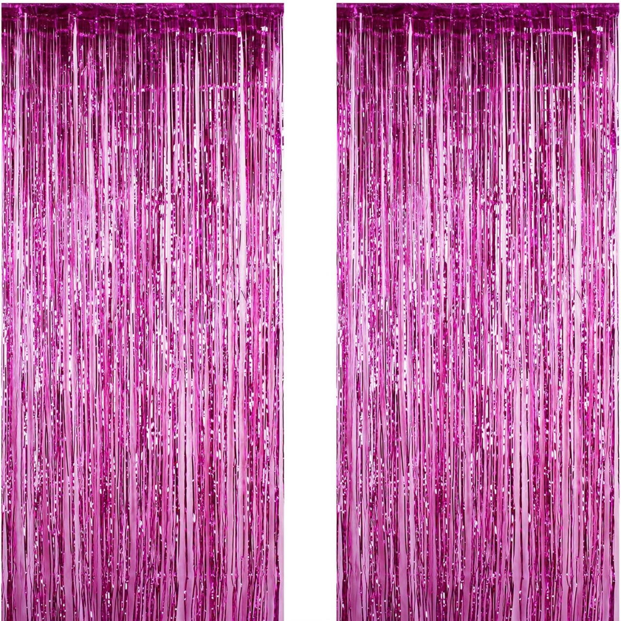 Perdea Franjurata, Flippy, Model Decor Petrecere, pentru Fundal de Poze, Amenajare Colorata a Petrecerii, Dimensiune 100x200 cm, Roz Inchis [2]