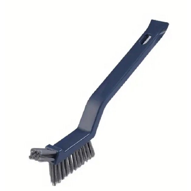 Perie 3in1 de Curatat Podele si Rosturi, Flippy, Lungime Maner 28 cm, Peri din PP, Otel si Plastic, Cleste pentru Scame si Par Inclus, Albastru [8]