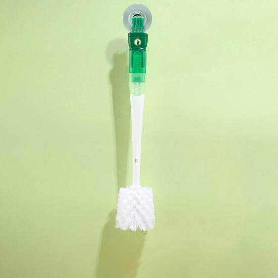 Perie 5 in 1 de Curatat Pahare, Cani, Sticle, Flippy, cu Maner Lung, Accesorii pentru Spalarea Paielor si Capacelor, Usor de Agatat, 36x7x7cm, Verde-Alb [9]