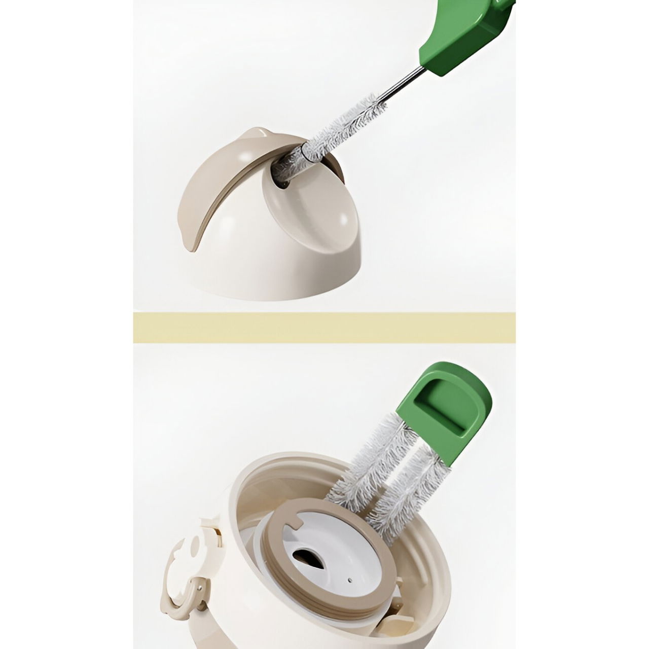 Perie de Curatat Pahare, Cani, Sticle, Flippy, cu Maner Lung si Burete, Accesorii pentru Spalarea Paielor si Capacelor, usor de Agatat, 27.5x11.4x6cm, Verde [7]