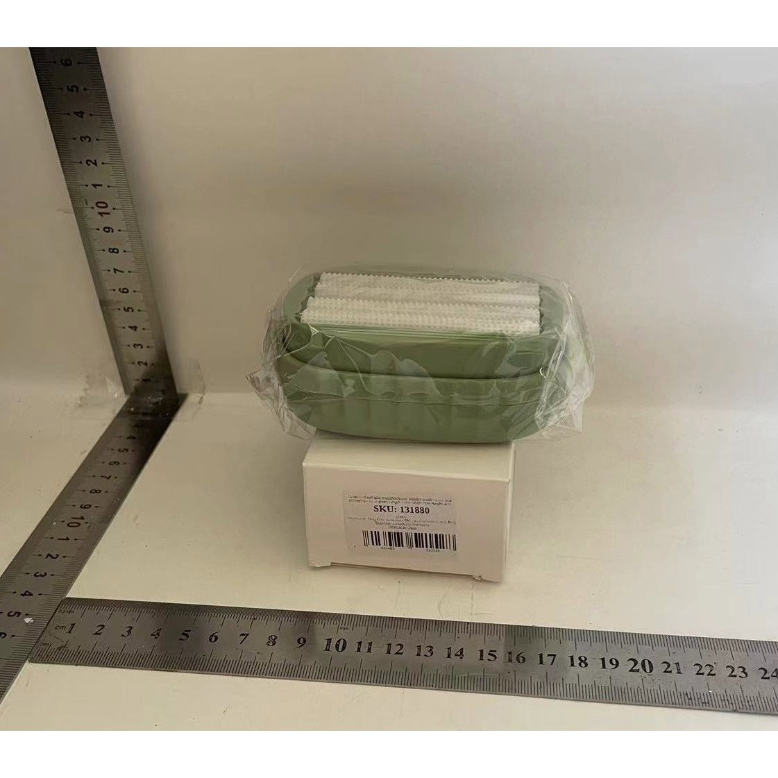 Perie de Spalat Haine, Flippy, cu Dispenser pentru Detergent, 4 Perii de Curatare, din ABS + PS, Verde [3]