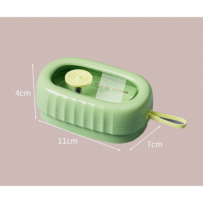 Perie de Spalat Haine, Flippy, cu Dispenser pentru Detergent, 4 Perii de Curatare, din ABS + PS, Verde [5]