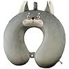 Perna de Calatorie in Forma de U, Flippy, Pentru Gat si Cap, Umplutura din Spuma cu Memorie, 30x30 cm, Model Husky, Accesoriu de Voiaj, Birou, Masina, Sistem Prindere Capse, Gri [5]