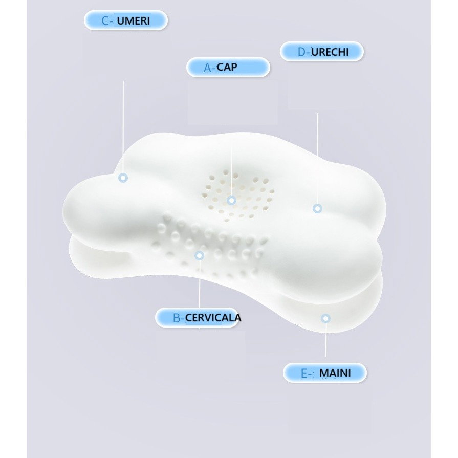 Perna Ergonomica, Flippy, pentru Copii 2-5 Ani, Antibacteriana, 5D, Revenire Lenta, 38 x 67 x 4/6 cm, Albastru [7]