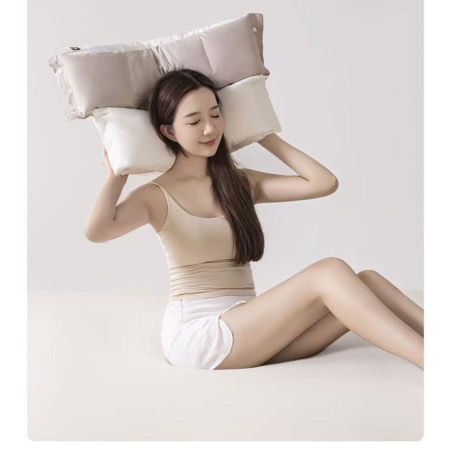 Perna Ortopedica 3 in 1, Flippy, Strat Dublu, Protectie Cervicala, pentru Adulti, 45 x 70 cm, Alb [3]