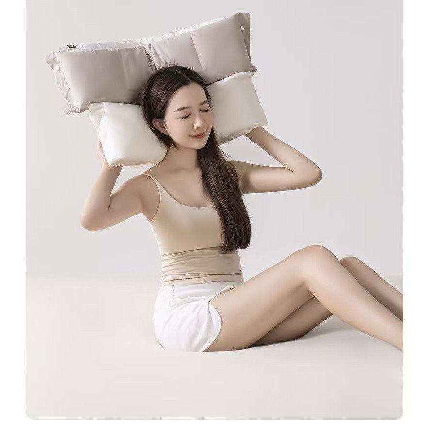 Perna Ortopedica 3 in 1, Flippy, Strat Dublu, Protectie Cervicala, pentru Adulti, 45 x 70 cm, Gri [3]