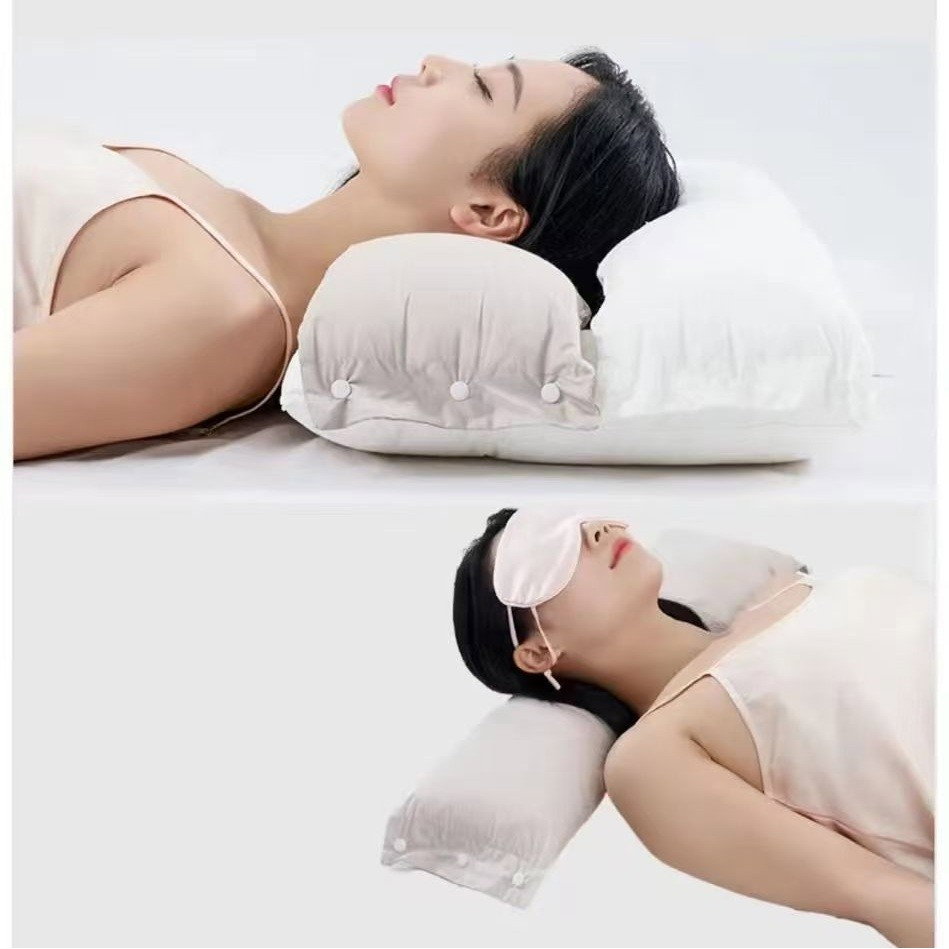 Perna Ortopedica 3 in 1, Flippy, Strat Dublu, Protectie Cervicala, pentru Adulti, 45 x 70 cm, Gri [5]