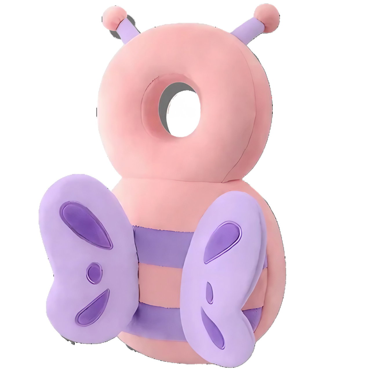 Perna tip Rucsac pentru Protectia Capului, Flippy, Tetiera tip Fluturas de Plus, pentru Bebelusi, 33x6x19 cm, Roz [5]