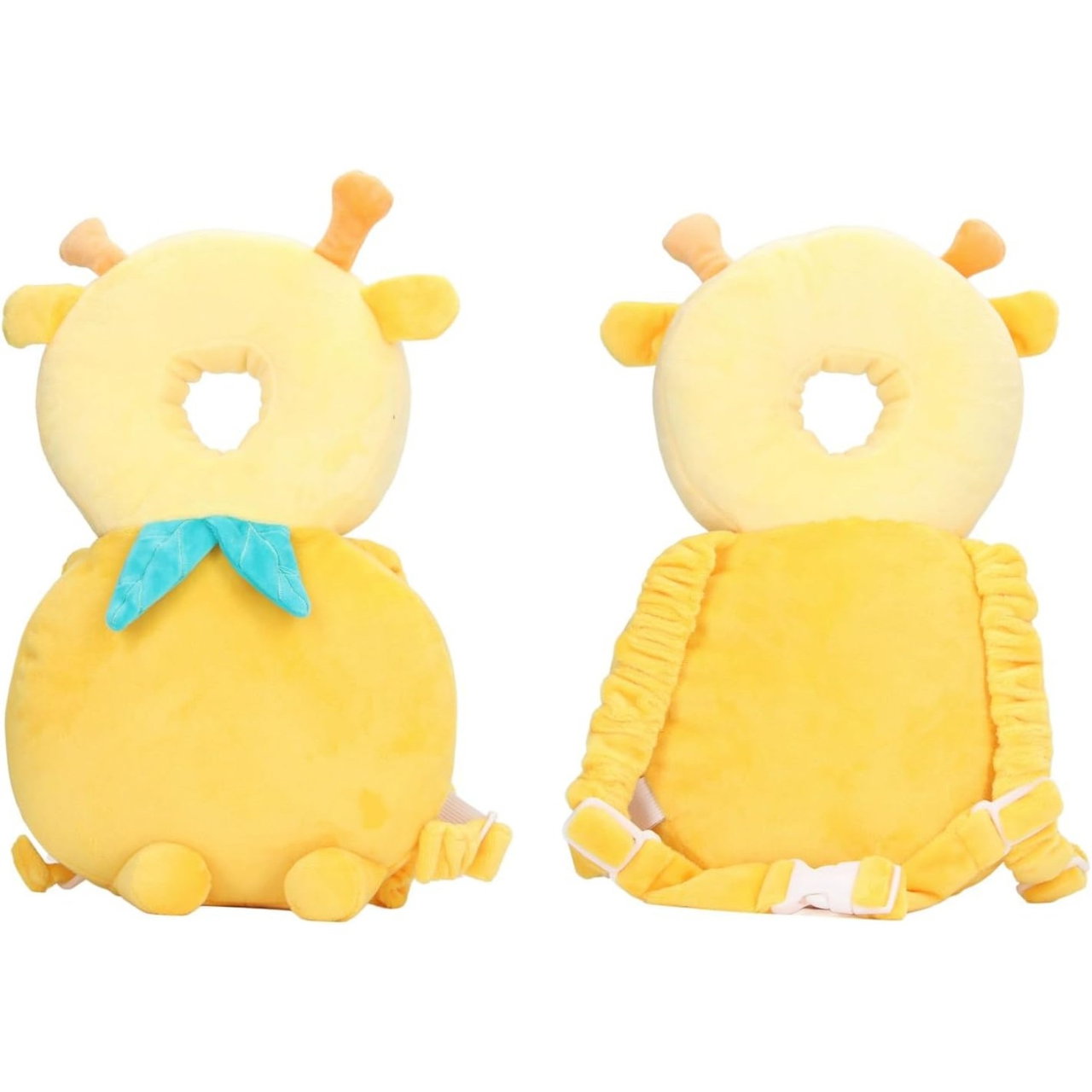 Perna tip Rucsac pentru Protectia Capului, Flippy, Tetiera tip Girafa, pentru Bebelusi, 33x6x19 cm, 180 g, Galben [2]