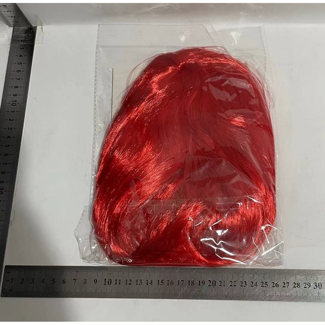 Peruca Cosplay, Flippy, Tunsoare Bob cu Breton, pentru Carnaval, Halloween, Petreceri Tematice, din PET, Marime Universala, Rosu [4]