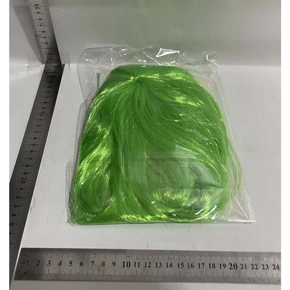 Peruca Cosplay, Flippy, Tunsoare Bob cu Breton, pentru Carnaval, Halloween, Petreceri Tematice, din PET, Marime Universala, Verde [6]