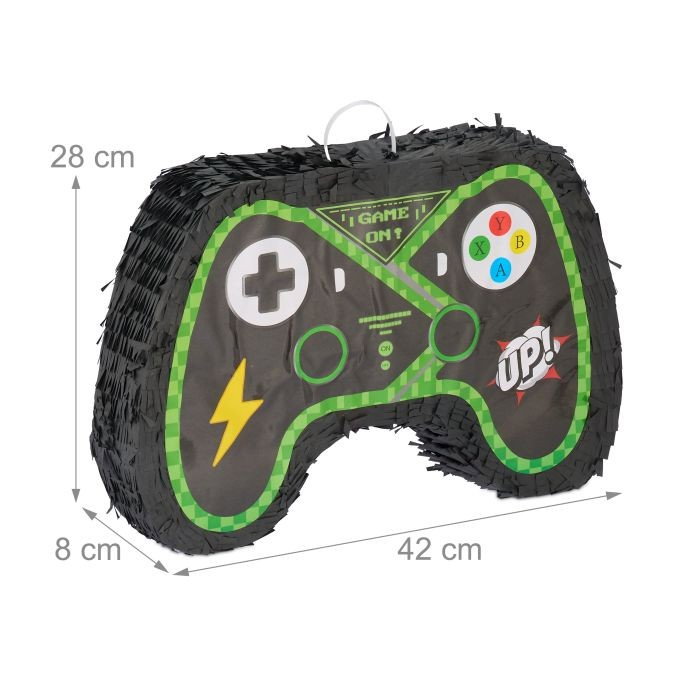 Pinata Controler Gamepad pentru Petrecere, Flippy, din Hartie si Carton, Pinata pentru Petreceri, 42 x 28 x 8 cm, Negru [5]