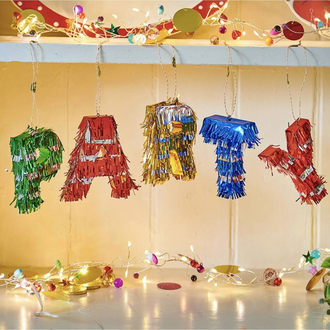 Pinata Mini PARTY, Flippy, Accesoriu pentru Petrecere Set 5 Bucati din Hartie Creponata si Carton, Pinata pentru Petreceri, 61 x 43 x 8 cm, Multicolor [2]