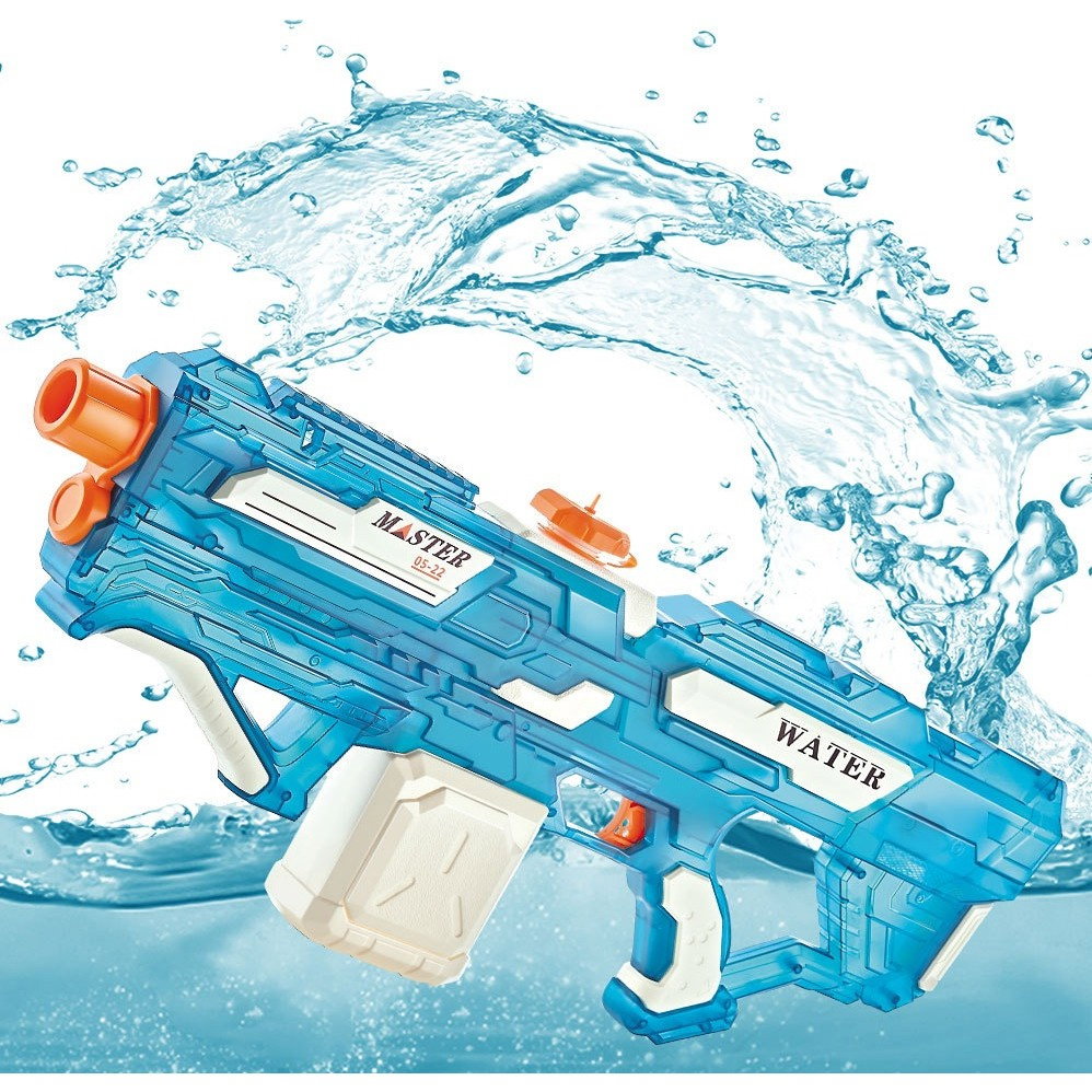 Pistol cu Apa Electric, Flippy, +6 Ani, Rezervor 650 ml, Incarcare USB, din Plastic, 59 x 23 x 6 cm, Albastru [3]