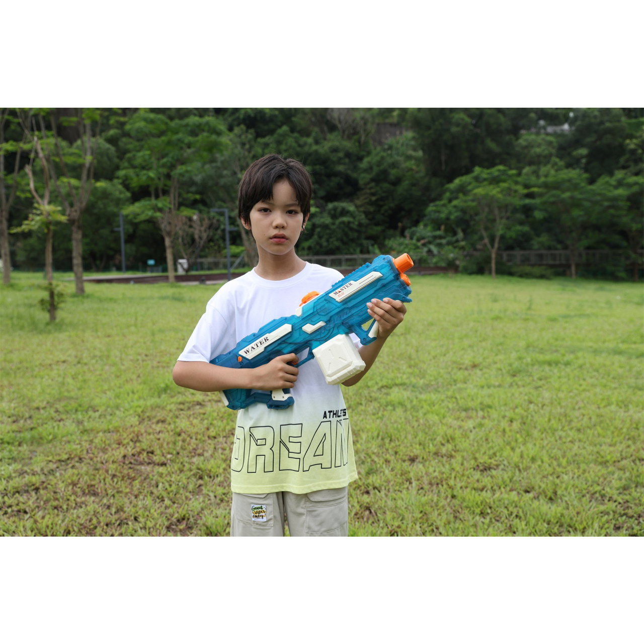 Pistol cu Apa Electric, Flippy, +6 Ani, Rezervor 650 ml, Incarcare USB, din Plastic, 59 x 23 x 6 cm, Albastru [8]