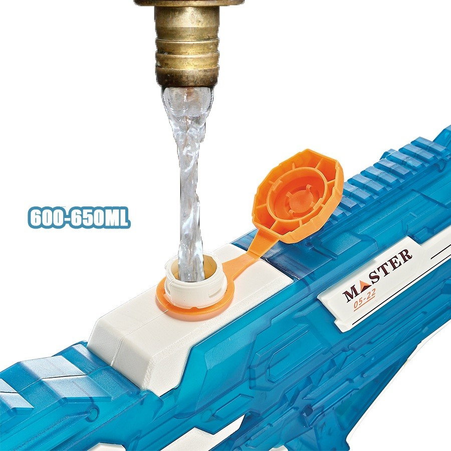 Pistol cu Apa Electric, Flippy, +6 Ani, Rezervor 650 ml, Incarcare USB, din Plastic, 59 x 23 x 6 cm, Albastru [4]