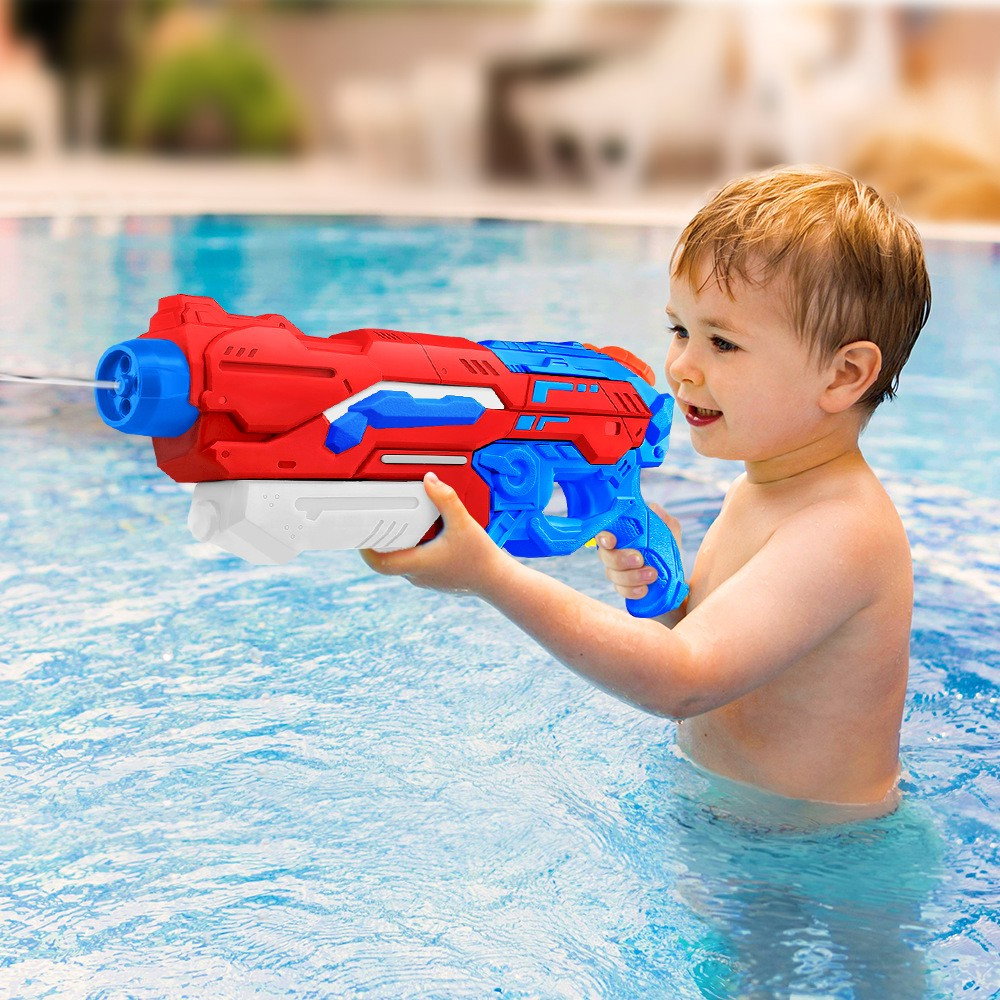 Pistol cu Apa, Flippy, +6 Ani, Rezervor 1200 ml, din Plastic, 40 x 7 x 20 cm, Rosu/Albastru [4]