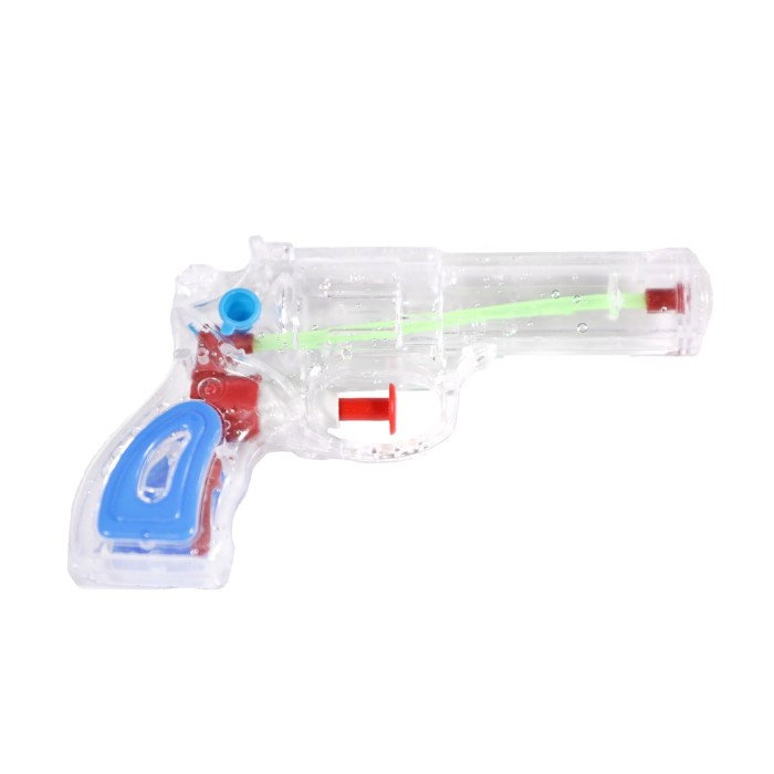Pistol cu Apa, Flippy, pentru Copii, din Plastic, 16 x 5 x 2 cm, Transparent/Albastru [1]