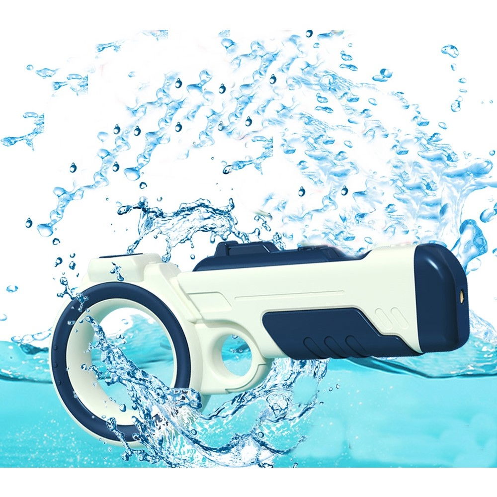 Pistol cu apa pentru copii Flippy, rezervor tip ghiozdan, 1500 ml, reglabil, material ABS/silicon, distanta improscare 8 metri, tragaci cu presiune, 12.5 x 28 cm, albastru [2]