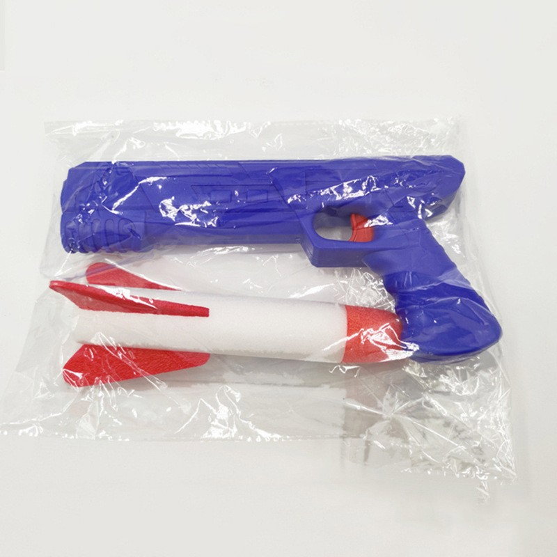 Pistol de Jucarie, Flippy, cu Lansator de Racheta, din Polistiren/Plastic, Lumina LED, +3 Ani, Albastru/Rosu [4]