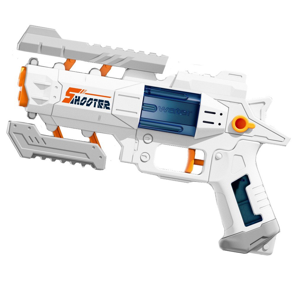 Pistol Manual cu Apa, Flippy, Jucarie Pistol cu Apa Sigur Pentru Copii, Design Nou S-Shooter Atractiv, 23 x 14.5 cm, Alb [1]