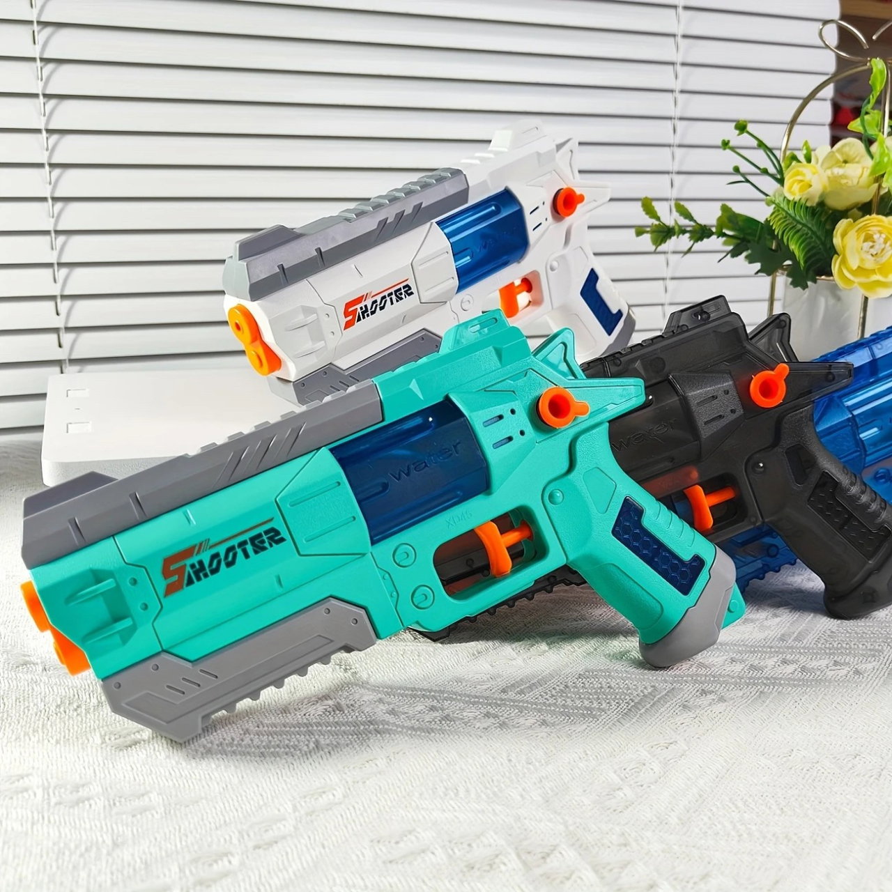 Pistol Manual cu Apa, Flippy, Jucarie Pistol cu Apa Sigur Pentru Copii, Design Nou S-Shooter Atractiv, 23 x 14.5 cm, Verde [3]
