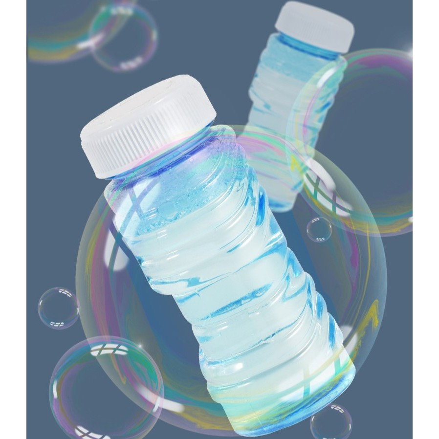 Pistol pentru Baloane de Sapun, Flippy, 132 de Gauri, Lumini Colorate, Tavita, Lichid, Baterie de Li, Cablu de Incarcare, 25cm x 13cm x 26cm, Albastru [4]