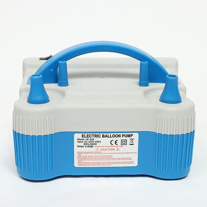 Pompa Electrica de Umflat Baloane, Flippy, cu Doua Iesiri, 220V, Putere 700W, Accesorii petrecere, Albastru-Gri [2]