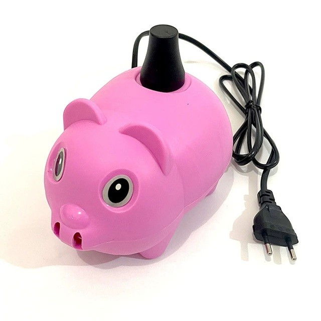 Pompa Electrica Pentru Umflat Baloane, 380 W, din Plastic, Model Porc, Roz [6]