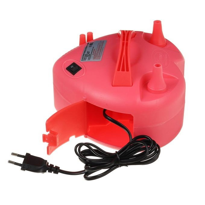 Pompa Electrica Pentru Umflat Baloane, 600 W, in Forma de Inima, Doua Capete de Umflat, din Plastic, Rosu [3]