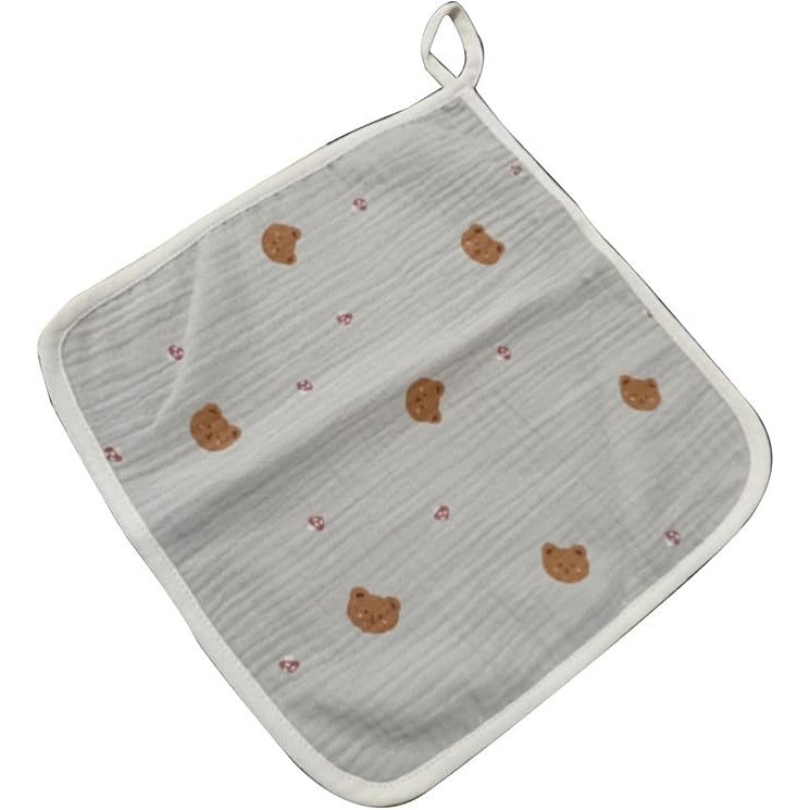 Prosop Absorbant, Flippy, din Bumbac, 25 x 25 cm, Model Ursuleti, cu Agatatoare, Crem [3]