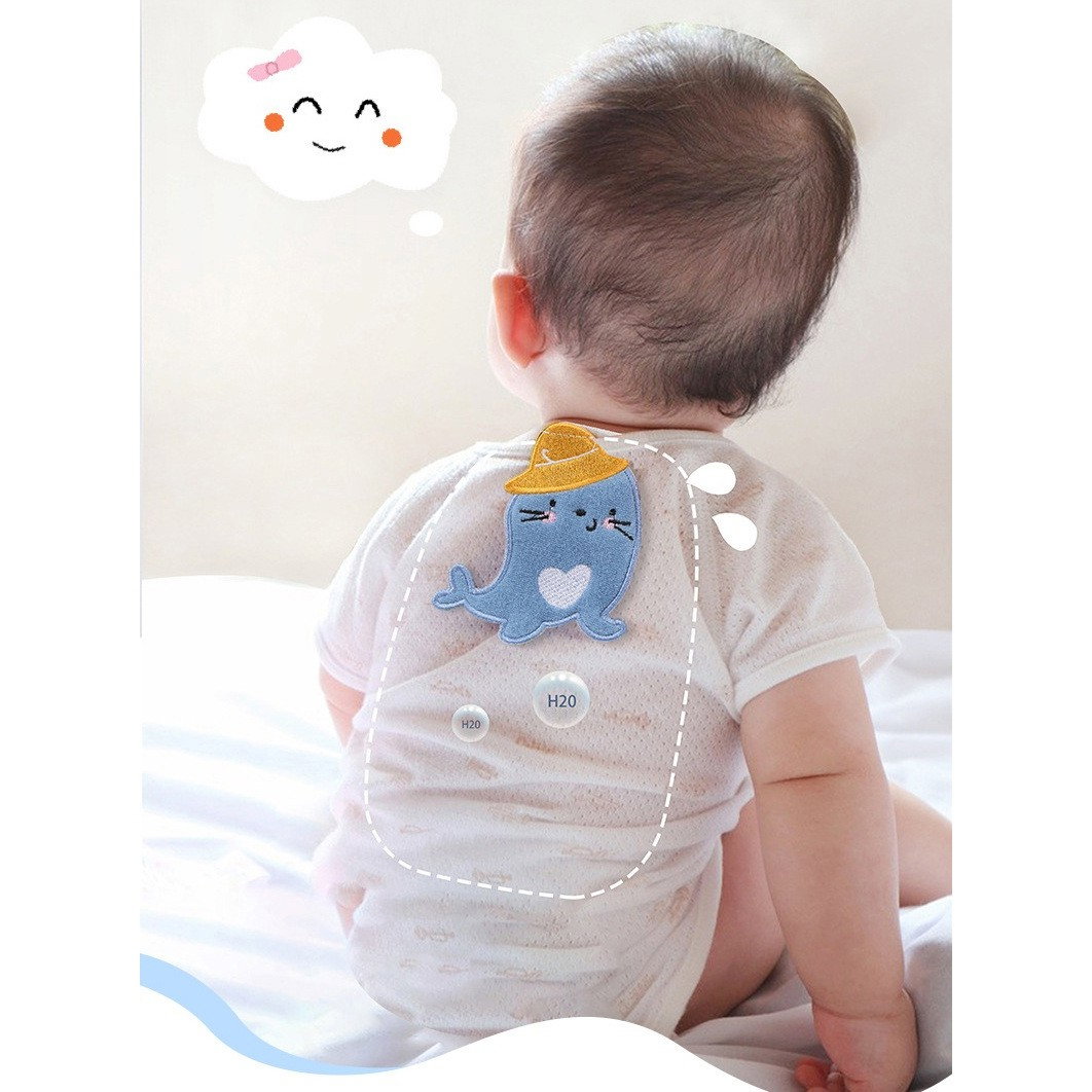 Prosop Absorbant, Flippy, din Bumbac, pentru Bebelusi, 19x28 cm, Model Dinozaur, Alb [6]