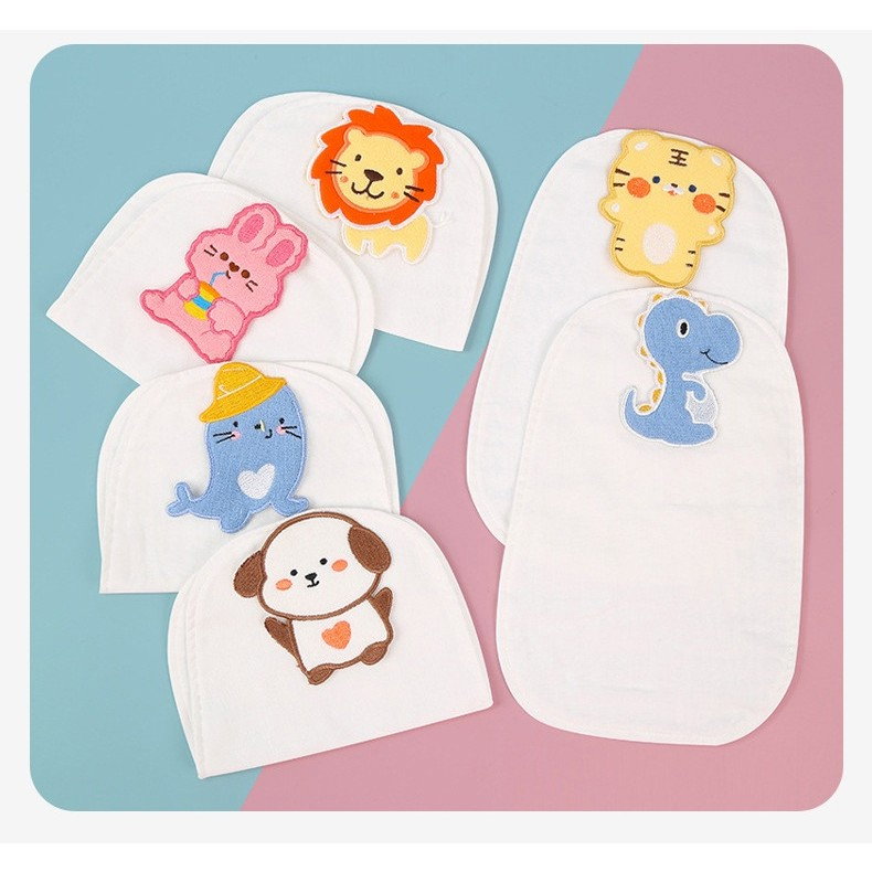Prosop Absorbant, Flippy, din Bumbac, pentru Bebelusi, 19x28 cm, Model Iepuras, Alb [4]
