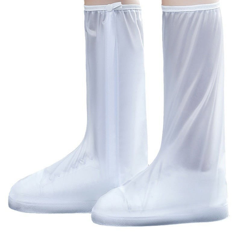 Protectie Incaltaminte pentru Ploaie si Noroi, Flippy, Impermeabila, Talpa Antiderapanta, cu Fermoar si Capsa, Inaltime 40 cm, Marime XL 40-41, Alb [4]