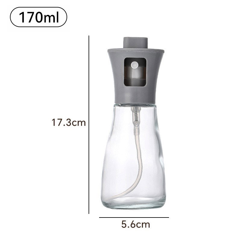 Pulverizator pentru Ulei, Flippy, Pulverizator din Sticla pentru Otet sau Alte Lichide, Simplu Reincarcabil, Multifunctionale, 17.3 x 5.6 cm, Capacitatea 170 ml, Gri [2]