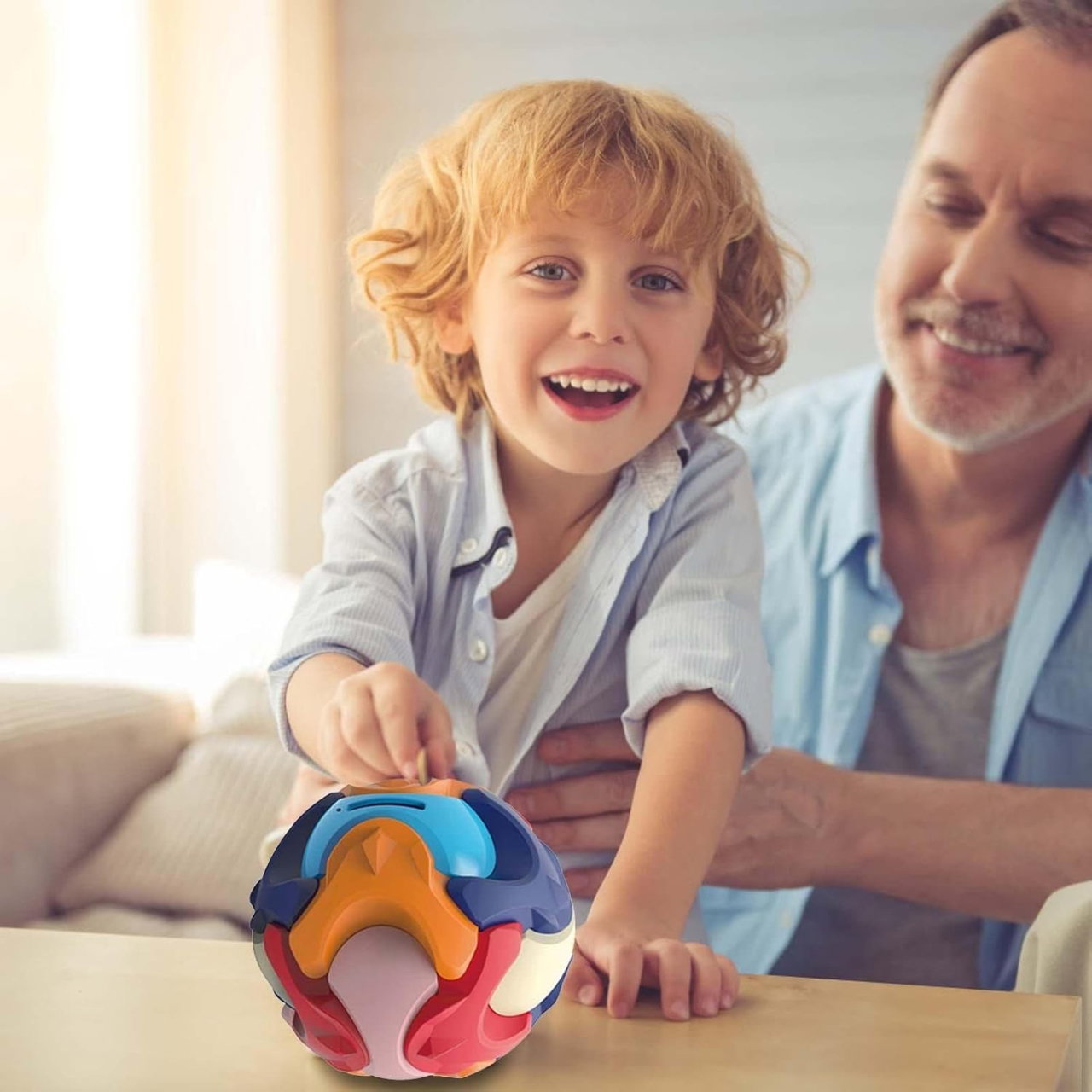 Pusculita Sub Forma de Minge, Flippy, de Construit, se Asambleaza/Dezasambleaza, din Plastic, 16.5x16.5x16.5, Multicolor [5]