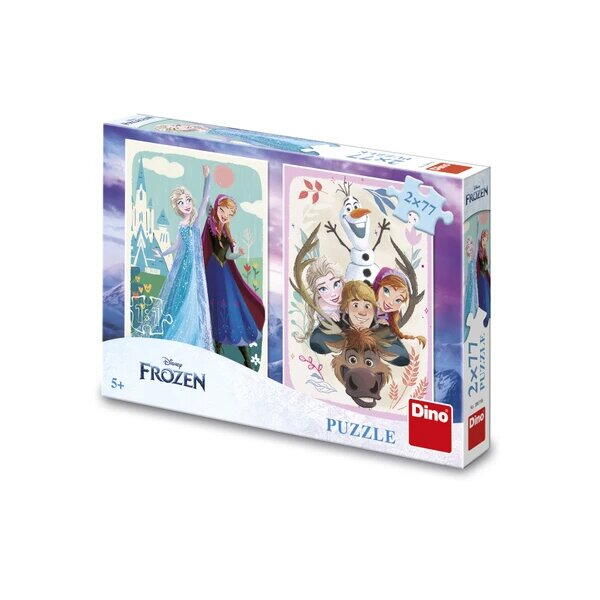 Puzzle 2 in 1 - Anna si Elsa (2 x 77 piese) [2]