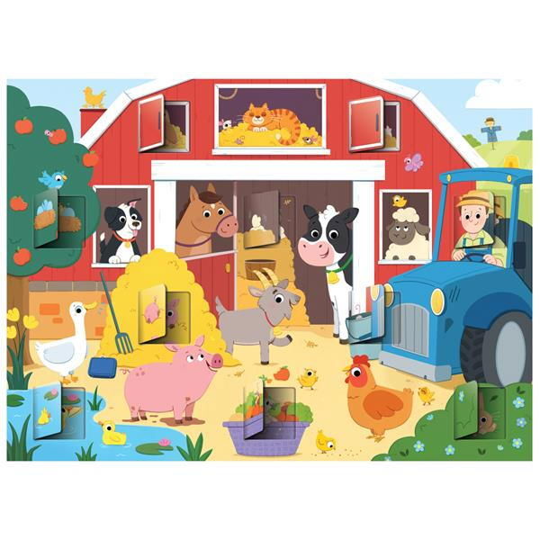 Puzzle cu surprize - Distractie la ferma (20 piese) [1]