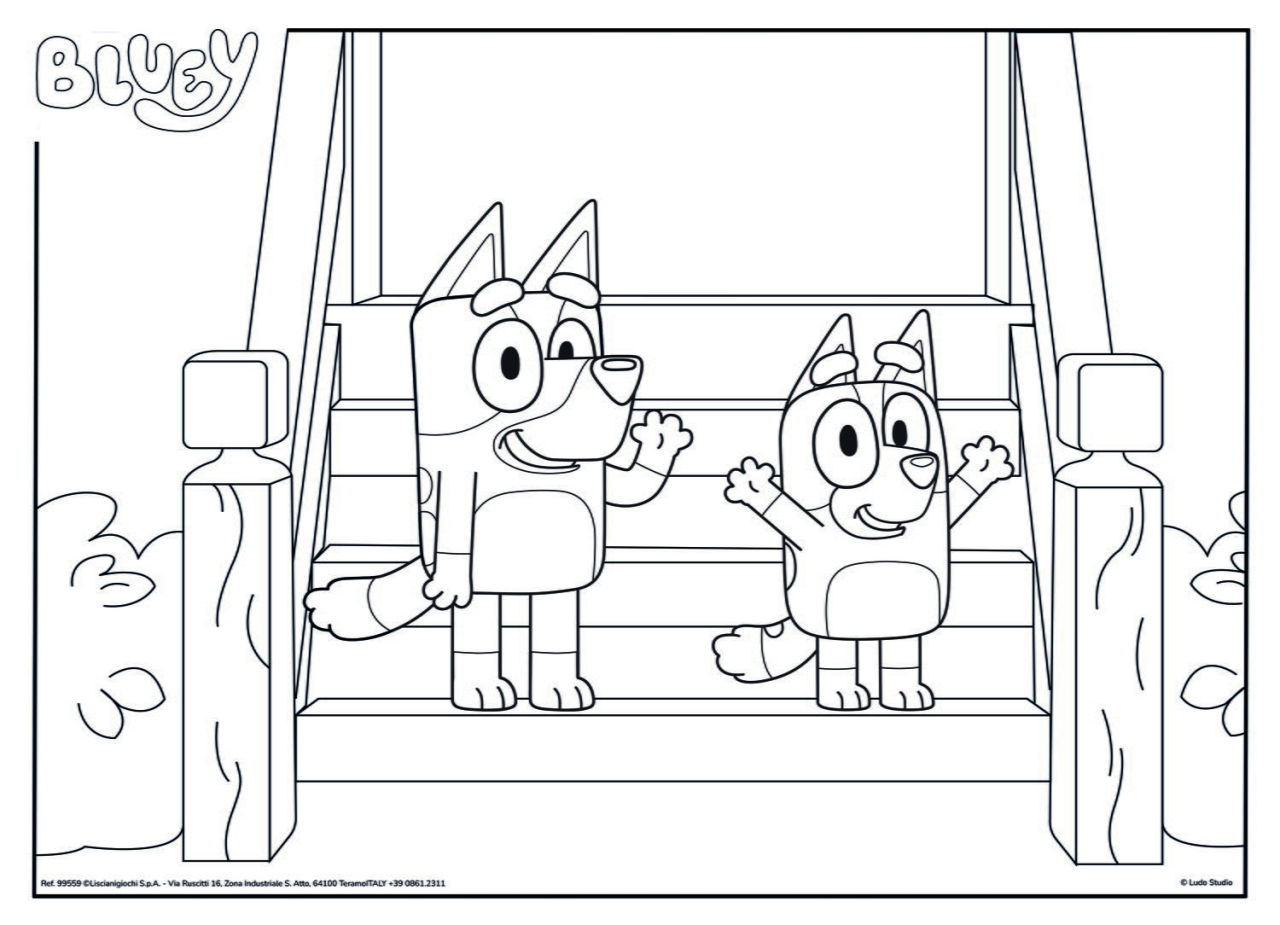 Puzzle de colorat - Bluey & Mr Monkey Jocks (24 piese) [3]