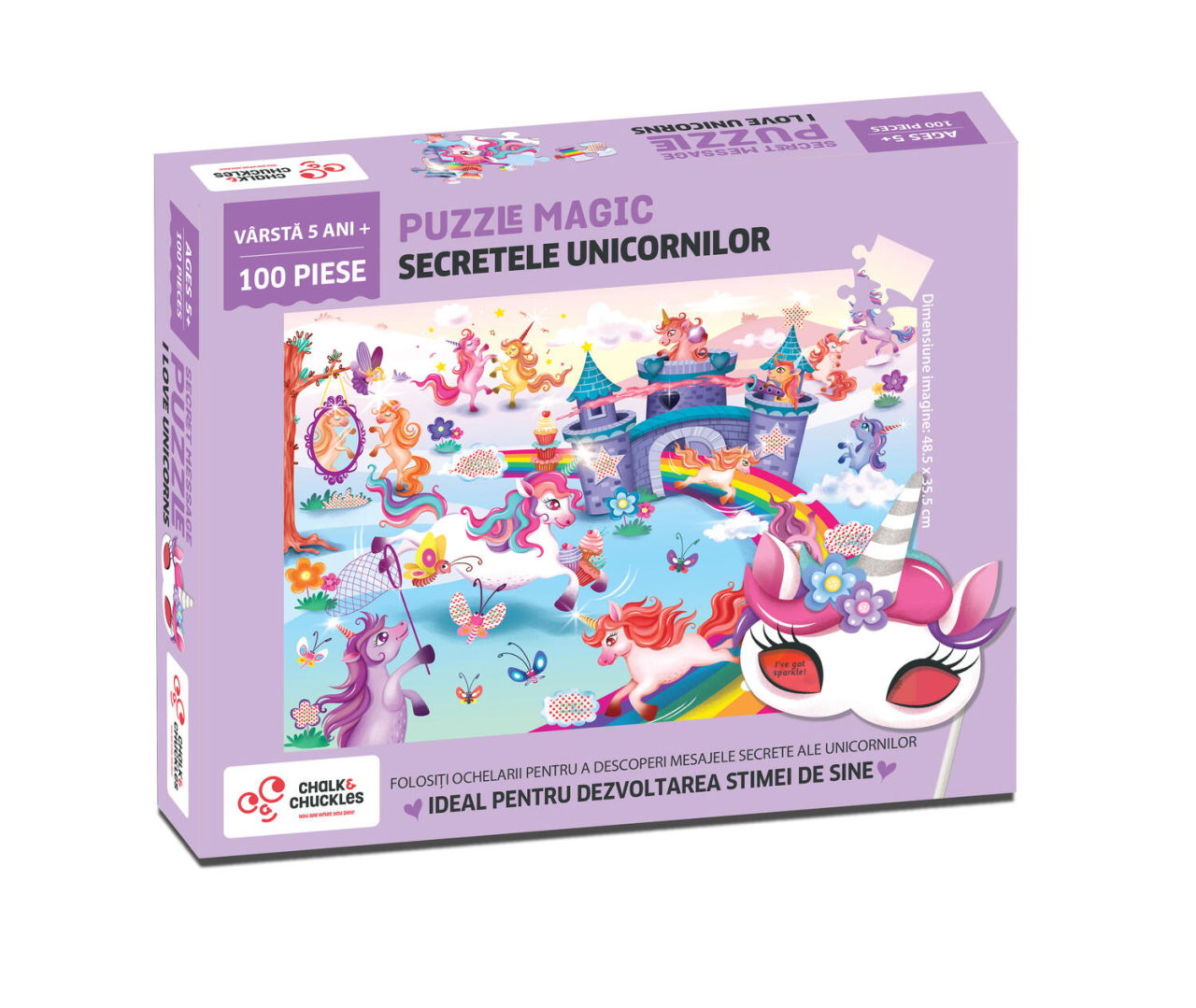 Puzzle magic - Secretele unicornilor (100 piese) [1]