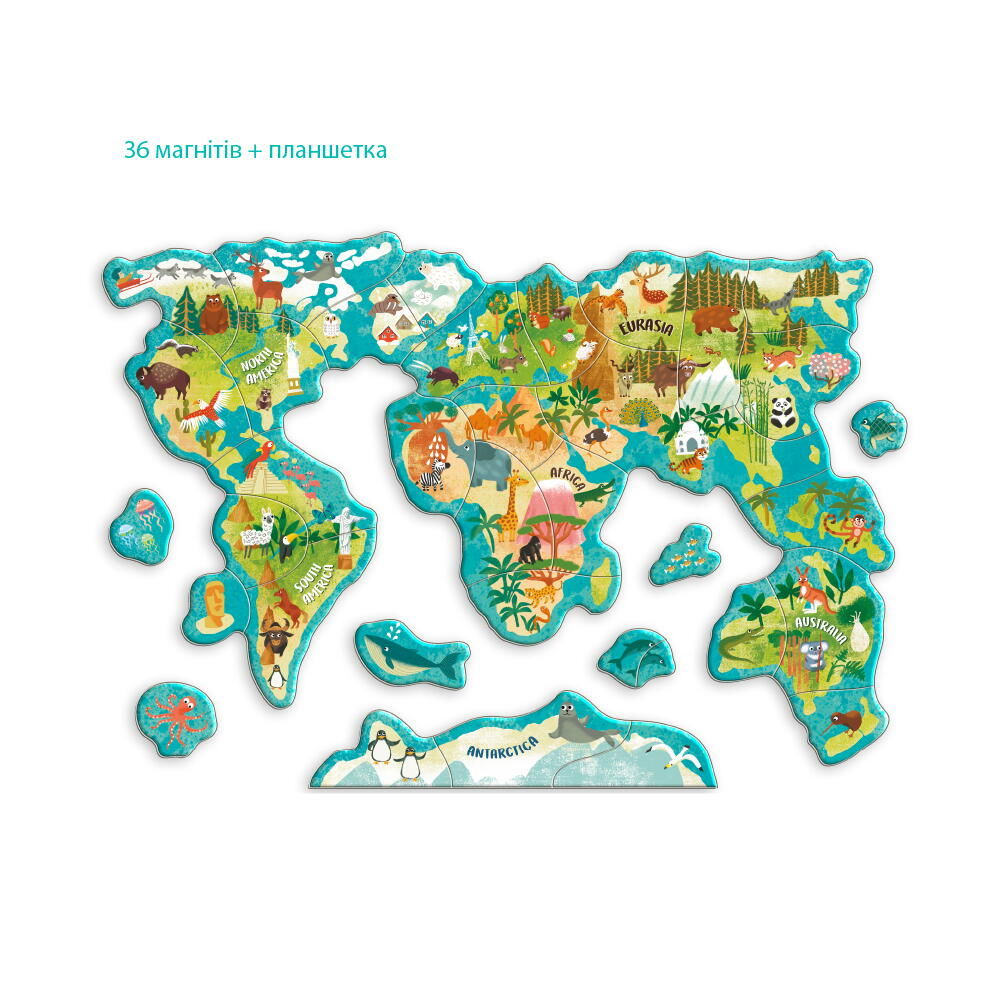 Puzzle magnetic - Lumea animalelor (36 piese) [4]