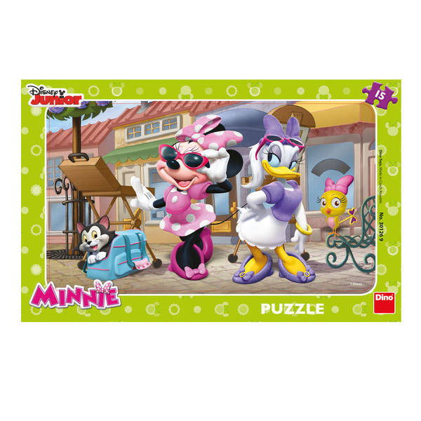 Puzzle - Minnie si Daisy la plimbare (15 piese) [1]