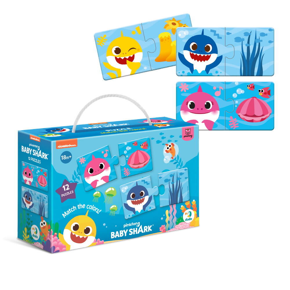 Puzzle - Potriveste culorile cu Baby Shark (24 piese) [2]