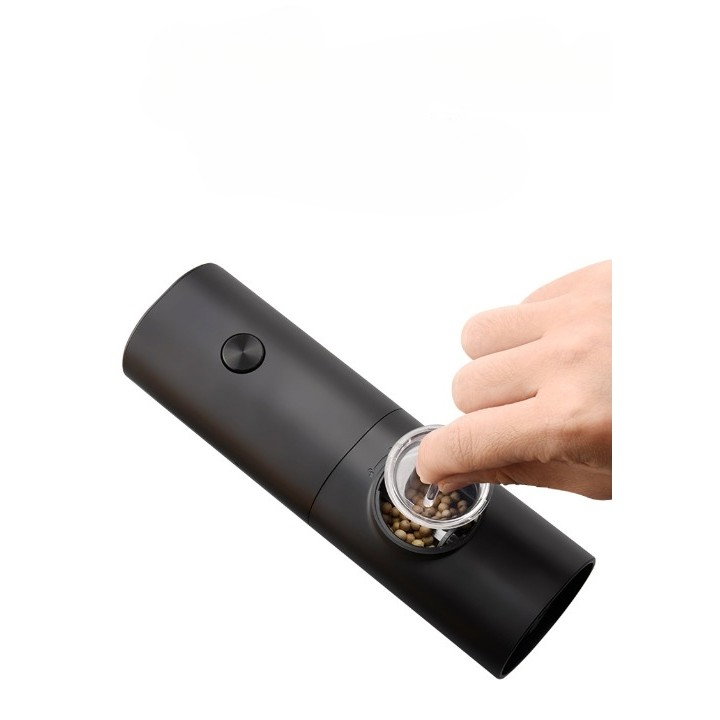 Rasnita Electrica pentru Cafea si Condimente, Flippy, Cutit de Macinare din Otel Inoxidabil, Incarcare cu Baterii, Optiuni Diferite de Macinare, Usor de Manevrat, 18x5.5cm, Negru [4]