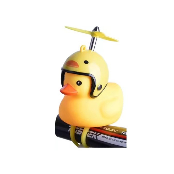 Ratusca Decorativa, Flippy, pentru Bicicleta, Motocicleta, Masina, cu Sistem de Prindere, Lumini, 7.5 x 9 cm, cu Casca, Galben [4]