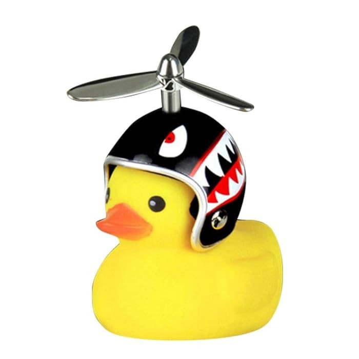 Ratusca Decorativa, Flippy, pentru Bicicleta, Motocicleta, Masina, cu Sistem de Prindere, Lumini, 7.5 x 9 cm, cu Casca, Negru [1]