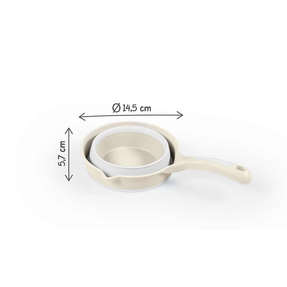 Recipient pliabil cu maner pentru baie - Bej [2]