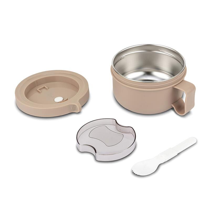 Recipient rotund pentru alimente din oțel inoxidabil "We Care", bej, 850ml   [2]