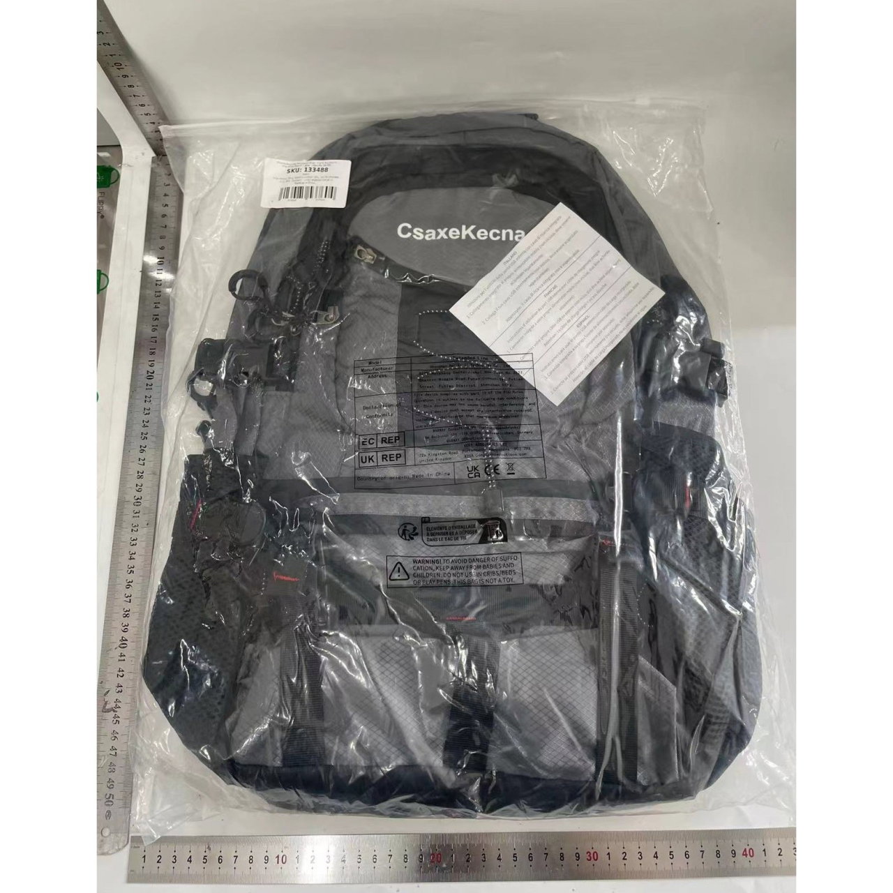 Rucsac Multifunctional de Alpinism, Flippy, Capacitate 36-55 L, de Calatorie, Impermeabil, Slot USB Incarcare Telefon, Bretele Reglabile, 52 x 34 x 19 cm, Gri [4]